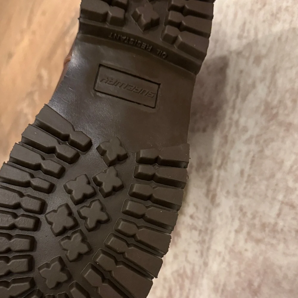 Men's Brown Leather work Boots - Picture 8 of 12